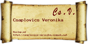 Csaplovics Veronika névjegykártya