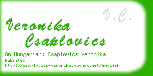 veronika csaplovics business card